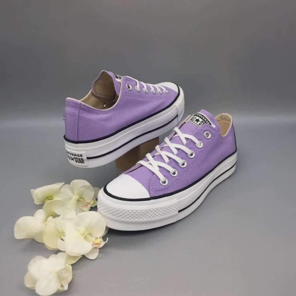 Zapatillas Lila Clásica Converse Mujer - Imagen 2