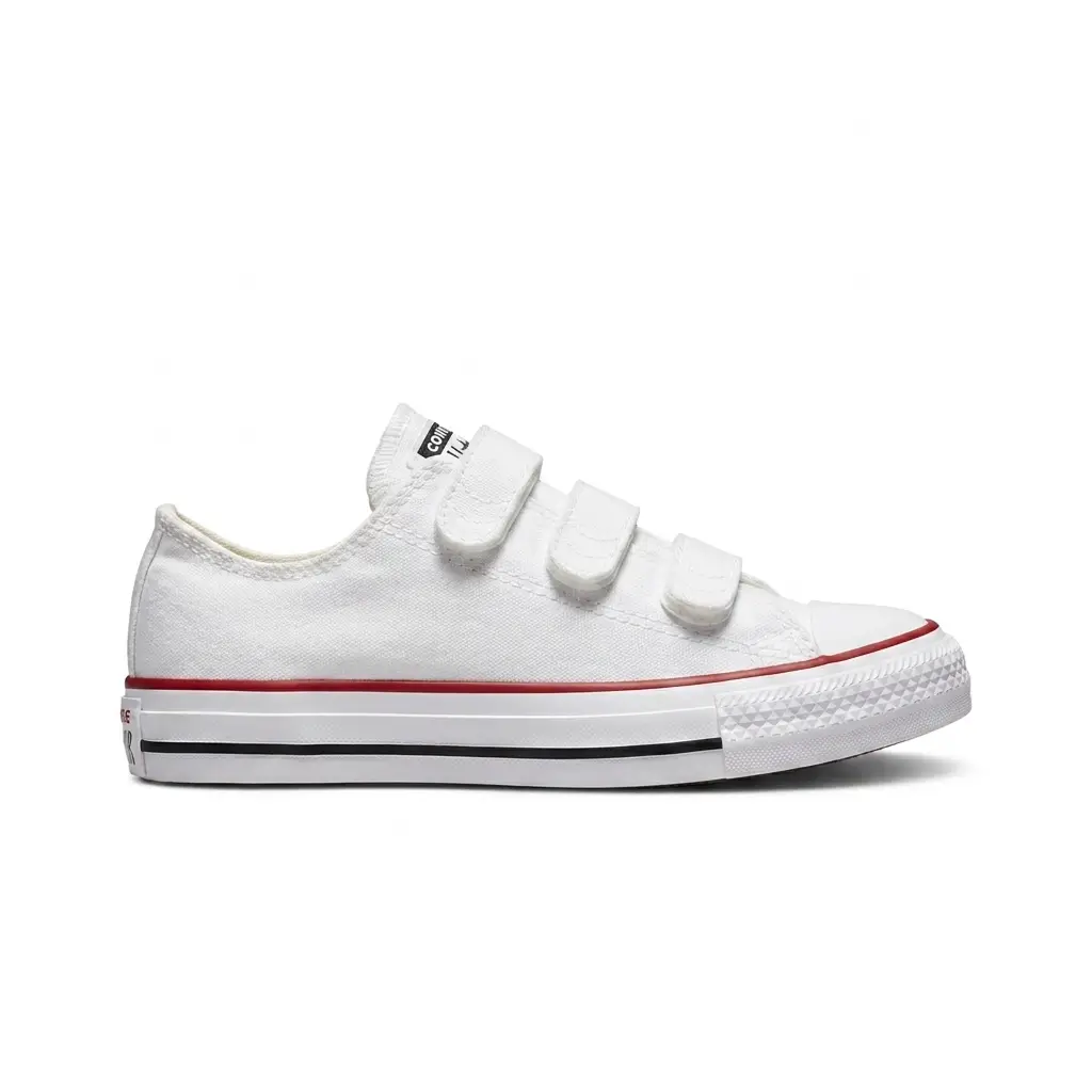 Zapatillas blancas con velcro para niños