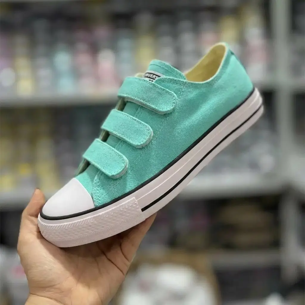 Zapatillas Verde Menta con Velcro Mujer - Imagen 2